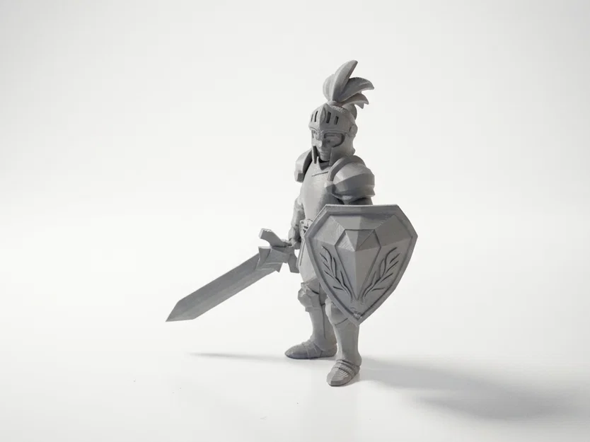 Mô hình in 3D Diamond Knight: Chiến binh hiệp sĩ mặc giáp phong cách giả tưởng - Image 1