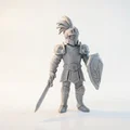 Mô hình in 3D Diamond Knight: Chiến binh hiệp sĩ mặc giáp phong cách giả tưởng - Thumbnail 2