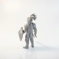 Mô hình in 3D Diamond Knight: Chiến binh hiệp sĩ mặc giáp phong cách giả tưởng - Thumbnail 4