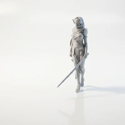 Mô hình chiến binh sa mạc Desert Warrior Fantasy in 3D