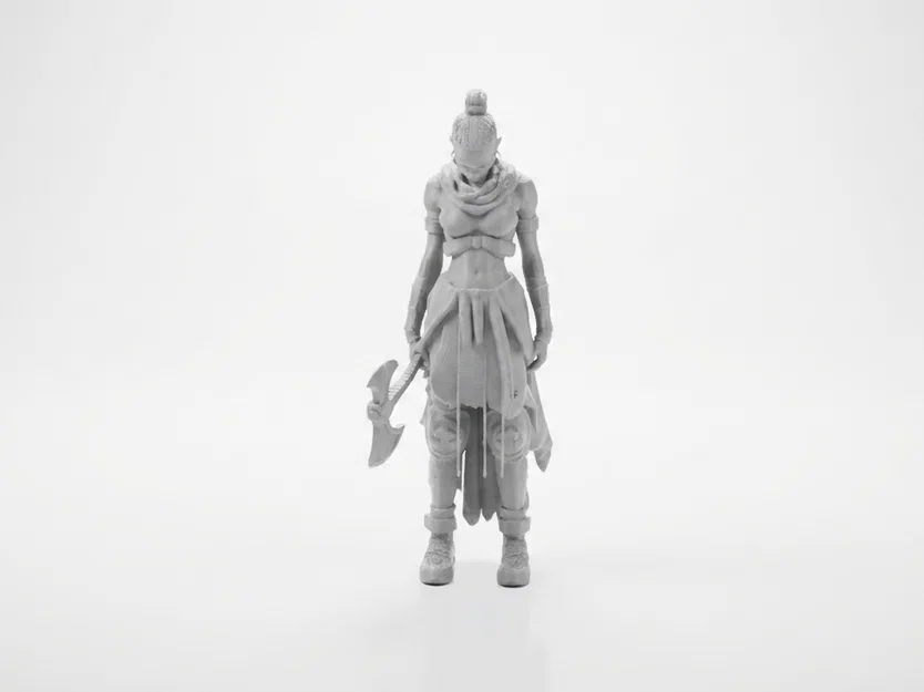 Mô hình 3D Chiến Binh Rìu Đôi Fantasy - Image 1