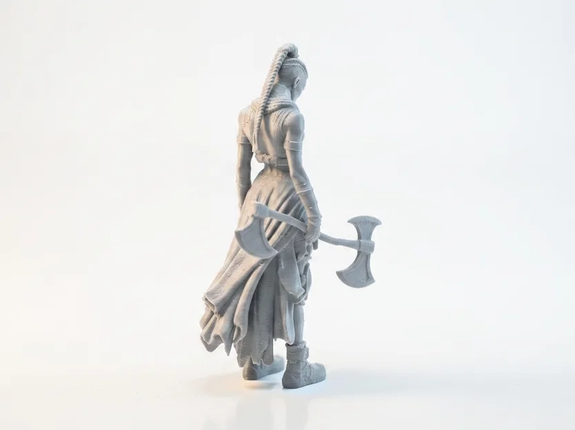 Mô hình 3D Chiến Binh Rìu Đôi Fantasy - Image 3