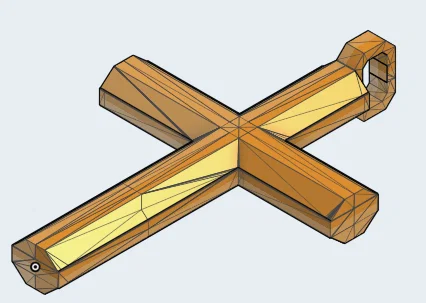 Mô hình thánh giá Simple Cross tối giản - File in 3D STL miễn phí - Image 1