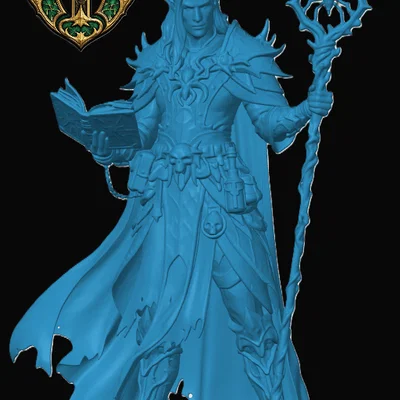 Mô hình Drow Wizard cho game RPG