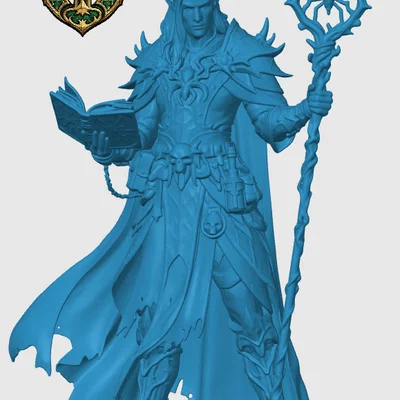 Mô hình Drow Wizard cho game RPG