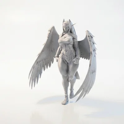 Mô hình Thiên thần Elf có cánh - File in 3D Fantasy