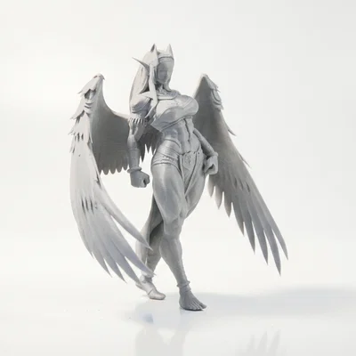 Mô hình Thiên thần Elf có cánh - File in 3D Fantasy