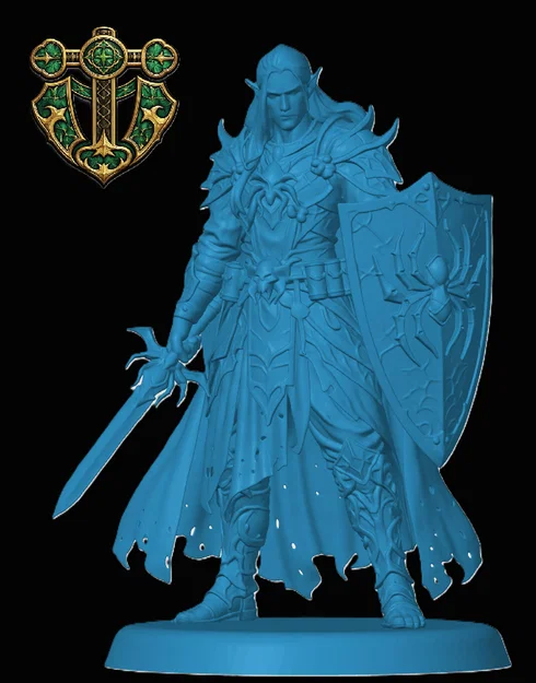 Mô hình Drow Paladin cho game RPG - Image 1