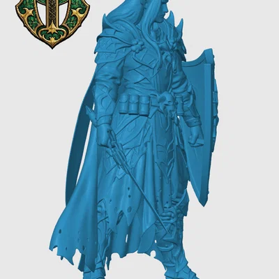 Mô hình Drow Paladin cho game RPG