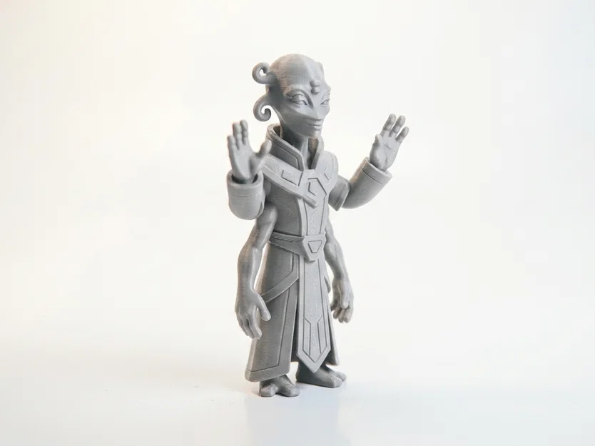 Mô hình 3D in ấn: Tượng sinh vật ngoài hành tinh bốn tay phong cách thần thoại giả tưởng - Image 2