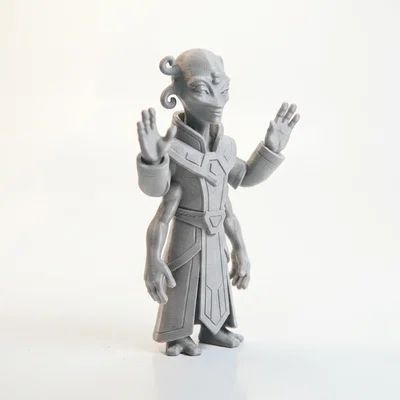 Mô hình 3D in ấn: Tượng sinh vật ngoài hành tinh bốn tay phong cách thần thoại giả tưởng