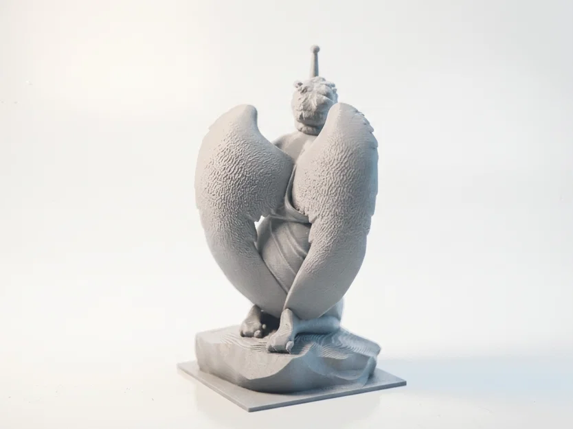 Tượng Thiên Thần Sa Ngã - Mô hình 3D chủ đề thần thoại giả tưởng - Image 3