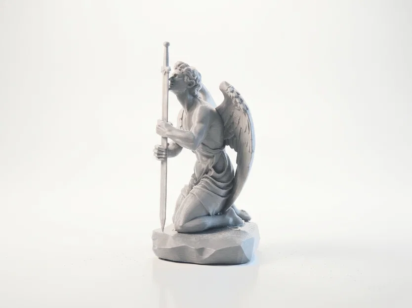 Tượng Thiên Thần Sa Ngã - Mô hình 3D chủ đề thần thoại giả tưởng - Image 4
