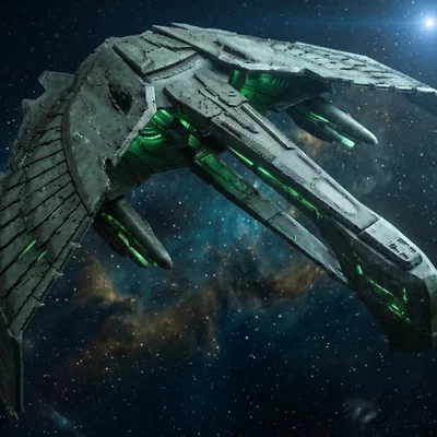 Mô hình chiến hạm Romulan Augur từ Star Trek Fleet Command (STFC)