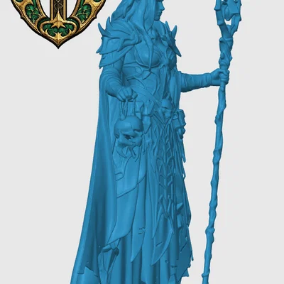 Mô hình Drow Cleric cho game nhập vai