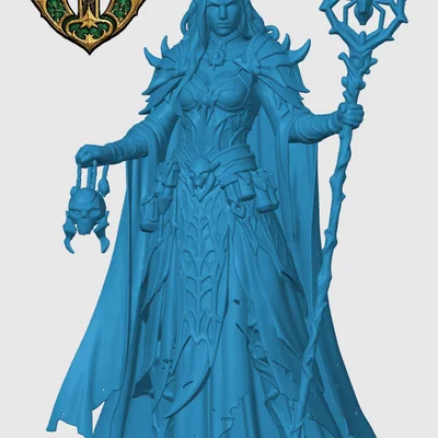Mô hình Drow Cleric cho game nhập vai