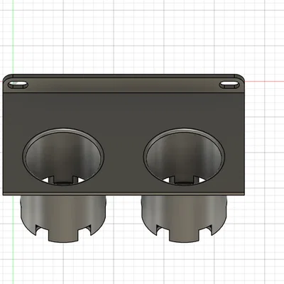 Giá đỡ cốc nước 2 ngăn dành cho máy xúc Takeuchi - In 3D tiện lợi