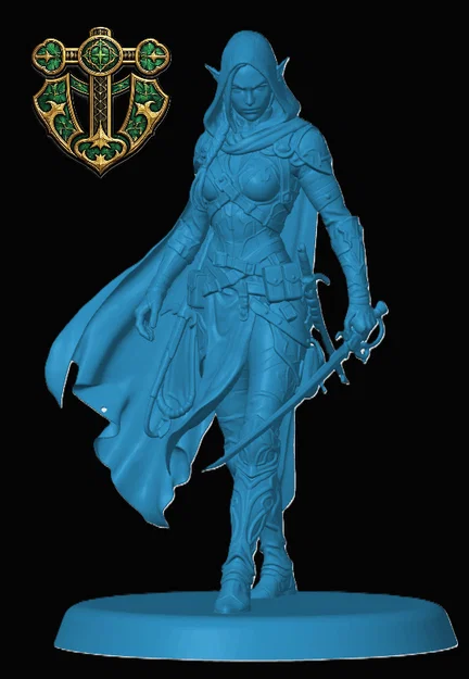 Mô hình Drow Rogue cho game RPG - Image 1