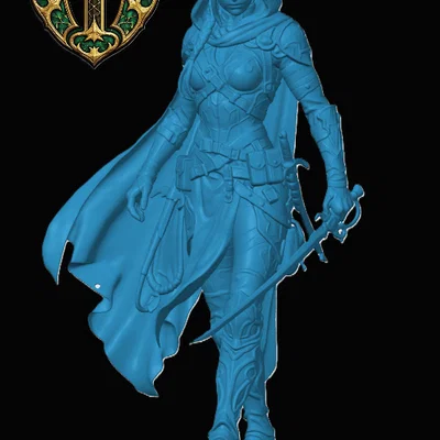 Mô hình Drow Rogue cho game RPG