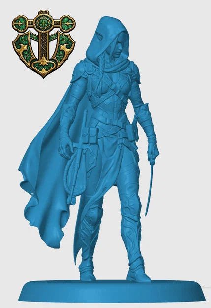Mô hình Drow Rogue cho game RPG - Image 2