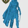 Mô hình Drow Rogue cho game RPG - Thumbnail 2