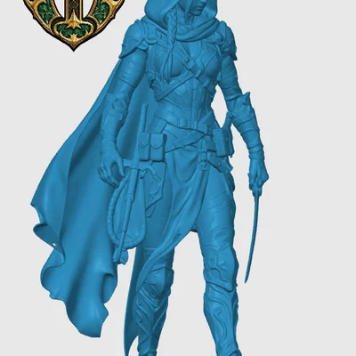Mô hình Drow Rogue cho game RPG