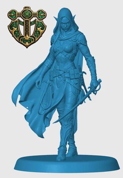Mô hình Drow Rogue cho game RPG - Image 3