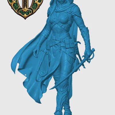Mô hình Drow Rogue cho game RPG