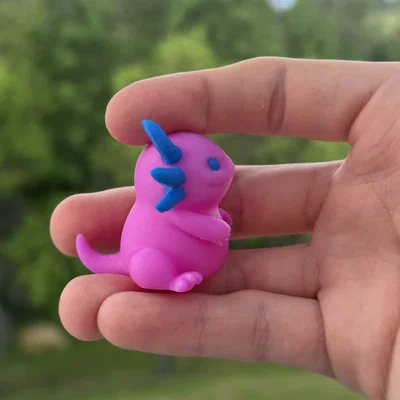 Tượng Axolotl Mũm Mĩm Đáng Yêu (Dễ In & Hỗ Trợ MMU)