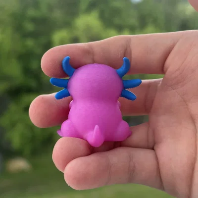Tượng Axolotl Mũm Mĩm Đáng Yêu (Dễ In & Hỗ Trợ MMU)