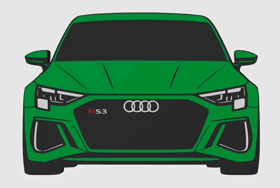 Audi RS3 – Tranh trang trí để bàn / treo tường - Image 1