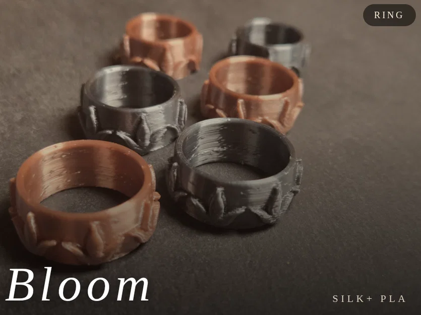 Bloom - Ring: Mẫu nhẫn in 3D họa tiết hoa cực xinh và tinh tế - Image 1