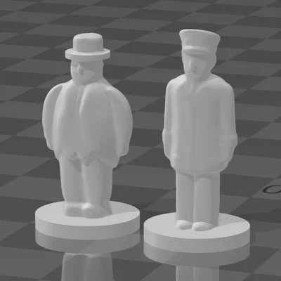 Bộ mô hình in 3D nhân vật Sir Topham Hatt và lái tàu cho Plarail