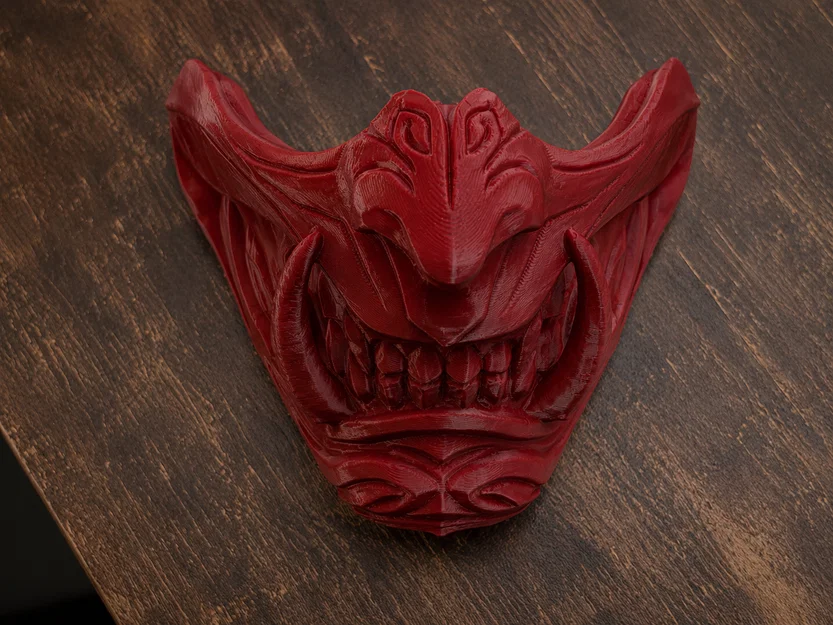 Mặt nạ quỷ Oni – Mô hình 3D phong cách Fantasy - Image 1