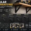 Bộ giá đỡ kệ hạng nặng dạng Module | Công nghiệp / French Cleat / Pegboard - Thumbnail 2