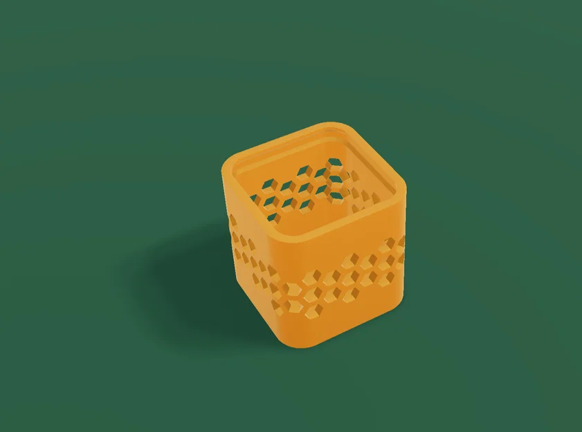Hộp đựng mini 40x40x40mm in 3D thiết kế tổ ong cực xinh - Image 1