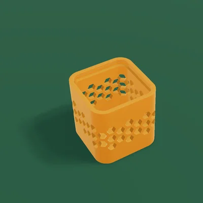 Hộp đựng mini 40x40x40mm in 3D thiết kế tổ ong cực xinh