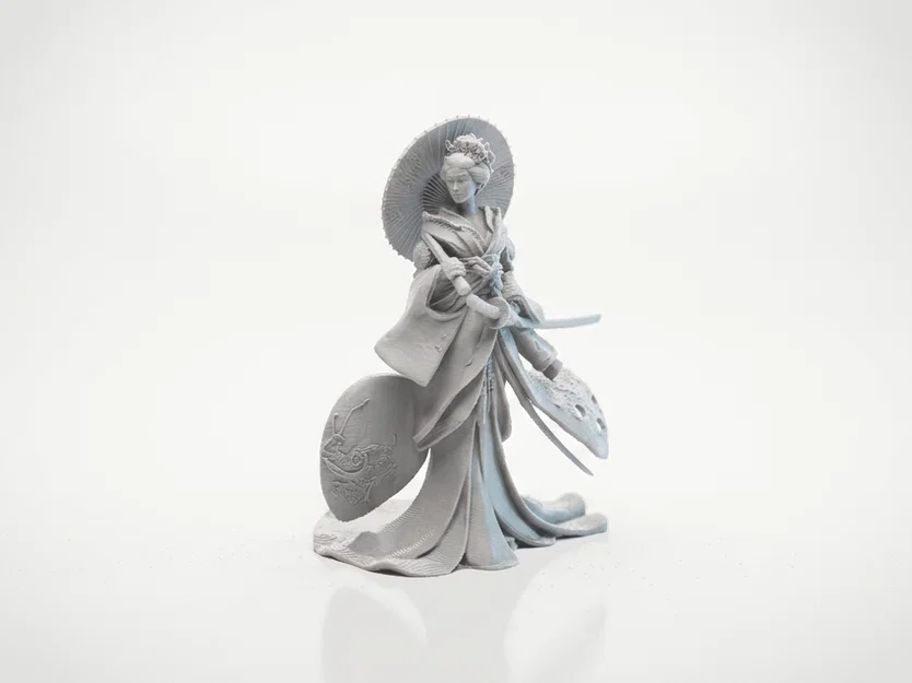 Mô hình 3D Geisha Chiến Binh - Tượng Fantasy Thần Thoại - Image 2