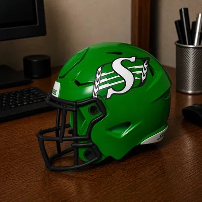 Mô hình mũ bảo hiểm bóng bầu dục Saskatchewan Rough Riders