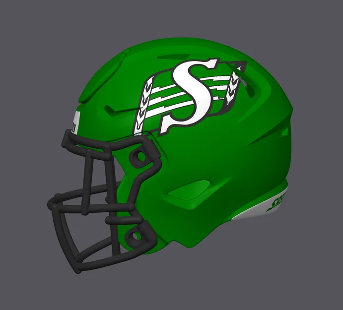 Mô hình mũ bảo hiểm bóng bầu dục Saskatchewan Rough Riders - Image 2