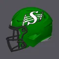 Mô hình mũ bảo hiểm bóng bầu dục Saskatchewan Rough Riders - Thumbnail 2