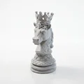 Mô hình 3D quân cờ Knight đội vương miện phong cách Fantasy - Thumbnail 1