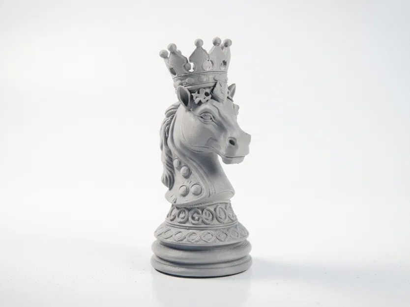 Mô hình 3D quân cờ Knight đội vương miện phong cách Fantasy - Image 2