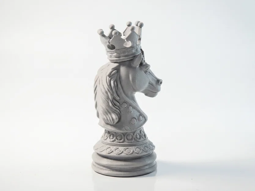 Mô hình 3D quân cờ Knight đội vương miện phong cách Fantasy - Image 3