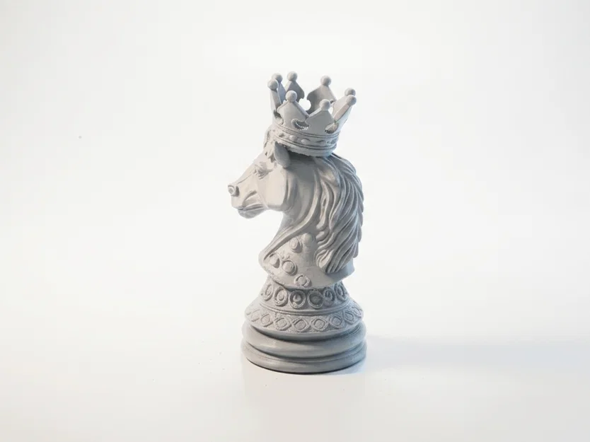 Mô hình 3D quân cờ Knight đội vương miện phong cách Fantasy - Image 4