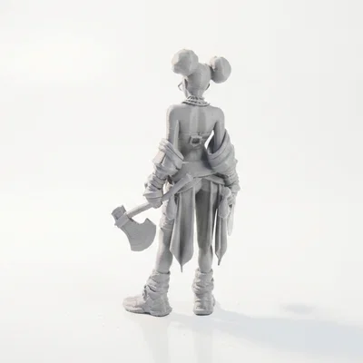 Mô hình chiến binh song rìu (Double Axe Warrior) - File in 3D giả tưởng