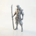 Mô hình chiến binh cầm kiếm hai lưỡi - File 3D Fantasy in ấn - Thumbnail 1