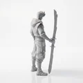 Mô hình chiến binh cầm kiếm hai lưỡi - File 3D Fantasy in ấn - Thumbnail 3