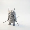 Mô hình Samurai Hình học - Tác phẩm nghệ thuật 3D ấn tượng - Thumbnail 1