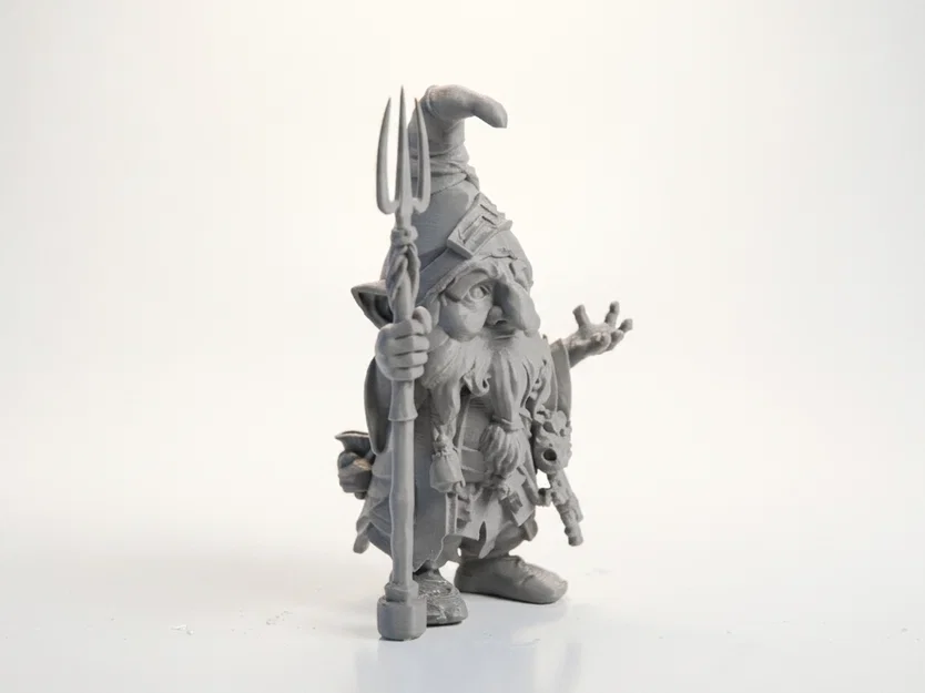 Mô hình 3D Gnome cầm vương trượng phong cách Fantasy - Image 2